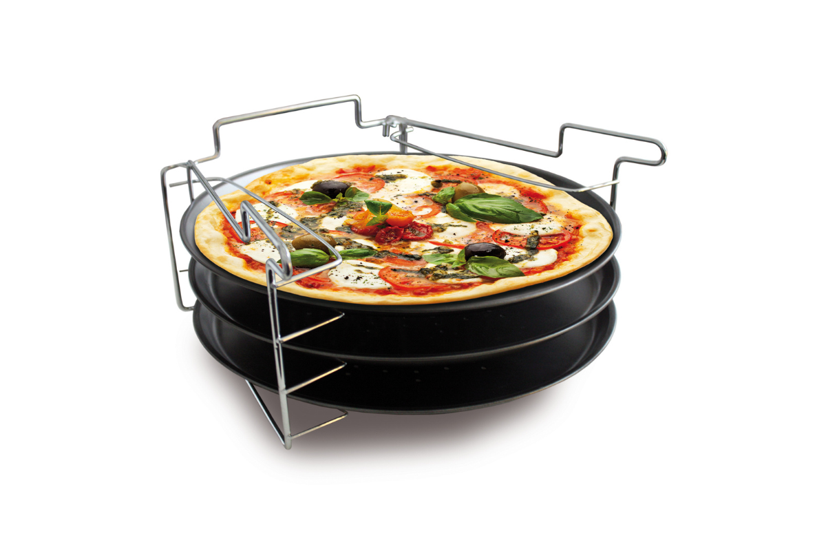Plaque à pizza, ronde, 28 cm, avec trous, plaque de cuisson abaissée, plaque  de